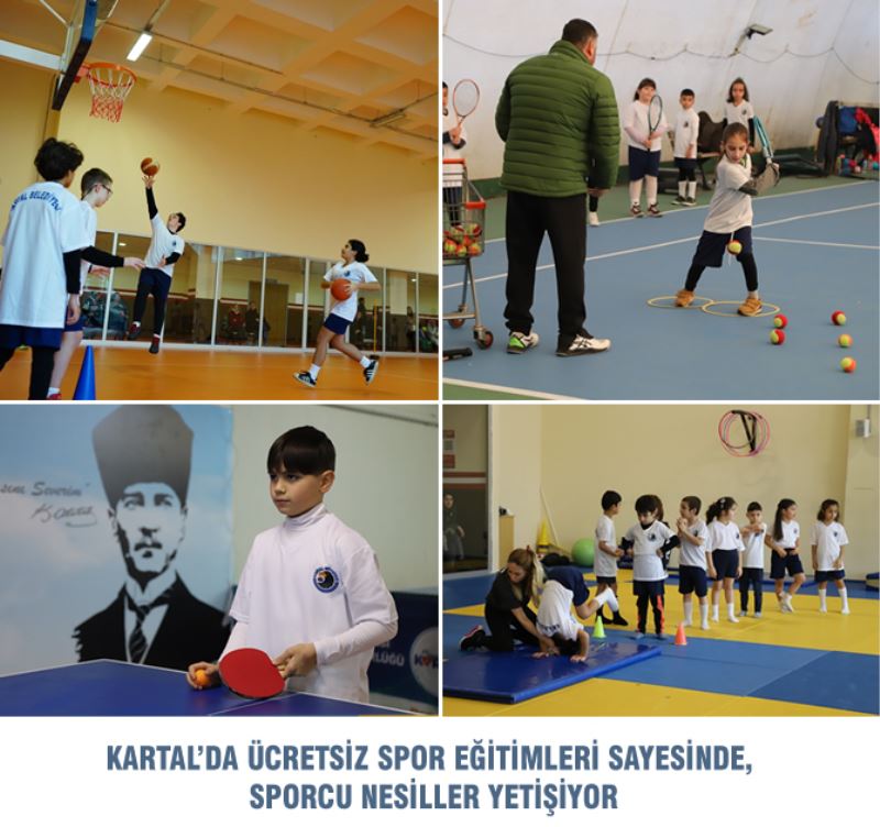 KARTAL’DA ÜCRETSİZ SPOR EĞİTİMLERİ SAYESİNDE, SPORCU NESİLLER YETİŞİYOR